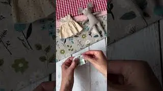 Small handmade textile doll with clothes. Mouse doll. #handmade #diy #doll  #sewing #sewingtutorial