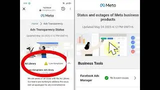 Status and outages of Meta business products 2025 | Ads Transparency Status Meta