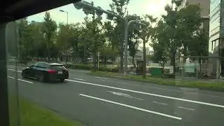 Osaka city bus NO.75 bound for Namba,Osaka,Japan  　大阪シティバス　なんば行き　75号　京町堀1丁目～靱本町1丁目   MOV 0293