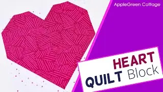 Create &rarr; A HEART Quilt Block - 10 FREE sizes 🩵🩷
