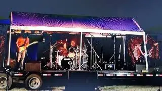 Made a bad phone video of The Tank, my husband's previous band.