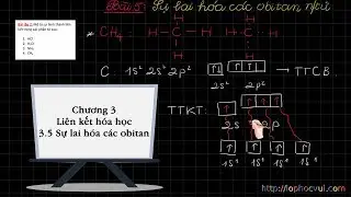 Hóa học 10 CB & NC - Chương 3 Liên kết hóa học - 3.5 Sự lai hóa các obitan