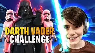 Defeating the DARTH VADER CHALLENGE in Fortnite! with Only 10HP?! | DJHoneyMaker