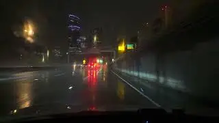 Rainy Drive on I-5 To Downtown Seattle (4K HDR HLG)