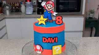 BOLO SUPER MARIO / COMO DECORAR UM BOLO ALTO /COBERTURA DE CHANTININHO@PARISCAKEDESIGNER