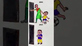 then & now 🙂 #shorts #drawing #relatable #family