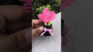 cute mini flower Port making 🌷 #music #shorts