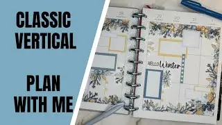 Happy Planner Classic Vertical Creative | Plan with Me | Jan 26-Feb 1 | @kellofaplan Winter Florals