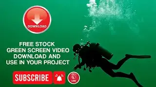 Scuba Diver Silhouette Green Screen VFX | Free Stock Video