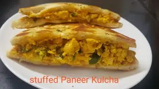 Stuffed Paneer Kulcha Quick Easy Recipe  