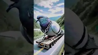 Monkeys help saved the pigeons life!  #pigeon #ai #monkey