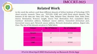 IMCCRT 2023 4220 Title- DDoS Attack Detection from Optimal Feature Set in eHealth Cloud Environment