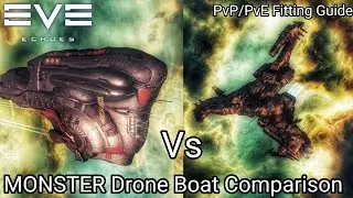 EVE Echoes - MONSTER Drone Boat Comparison - Rattlesnake Vs Dominix II PvP/PvE Fitting Guide