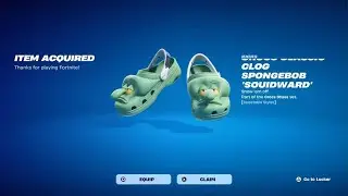 NEW CROCS CLASSIC CLOG SPONGEBOB 'SQUIDWARD' KICKS IN FORTNITE!!