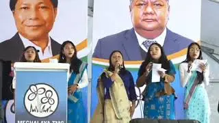 TMC Public meeting at Mendipathar o git ringgipa.