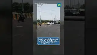 People Open Noida's Parthala Bridge Which Has Been Under Construction Since 2 Years #noida #shorts