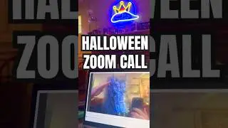 Halloween zoom call 🎃 #halloween #halloweendecor #funny #silly #spooky #mask #shorts