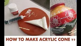 How to Make Acrylic Cone from Acrylic Paint Bottle for Decorations