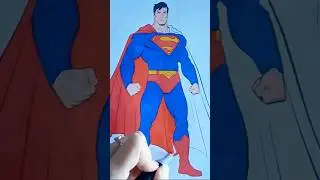 Coloring Superman #shorts #superman #coloring