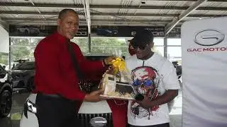 DJ GCOKAMA  DRIVING EMZOOM CAR/ FROM RACEVIEW MOTOR GROUP ALBERTON .