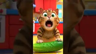 Cat vs Cucumber 🐱🥒 | Funny 3D Short | LaughLine Sketches | #cartoon #funnyshorts #sketchcomedy