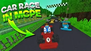 EPIC CAR RACE IN MCPE 1.4 with Subs! Minecraft PE Minecart Race (Vanilla Vehicles Addon)