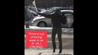 AMERICA Chicago weather |Throwing a cup of boiling water challenge in Air|SMS tamil usa winter vlog