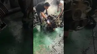 fantastic diesel engine start #engine #diesel #двигатель #дизель #carengine