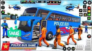 Indian Police Bus Simulator 3D Game - Police Bus Driving Android Game Play @Gameplaydebu