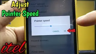 How to adjust pointer speed on itel S15