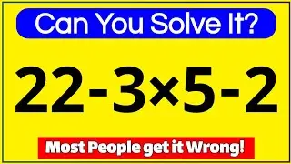 Only 1 in 10 People Can Solve This Math Question!