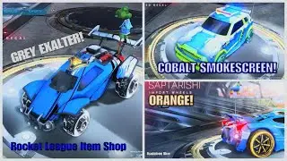 Rocket League Item Shop🚀 [ GREY EXALTER BLACK MARKET DECAL!]|Ryufalcon Blue
