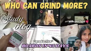 INTENSE STUDY CHALLENGE *8+ HRS?!* ┃BOARDS IN 45 DAYS  😭┃ CLASS 10, PRODUCTIVE, MOTIVATING 📚🔥🌟