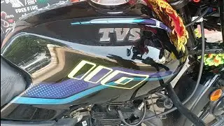 Tvs Sport 110cc Black Colour Bike Rim Stickering In 2025