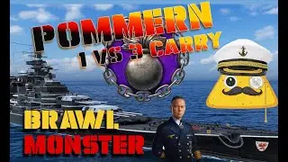 WoWs Replays  Pommern   Brawl Beast   3 vs 1 #worldofwarships #war #gaming  #gamingvideos