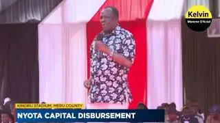 CS Wycliffe Oparanya address during the NYOTA capital disbursement at Kinoru stadium 