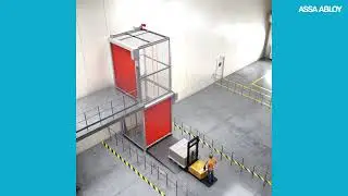 ASSA ABLOY RP300 Machine Protection Doors - integrated in elevator for material handling processes