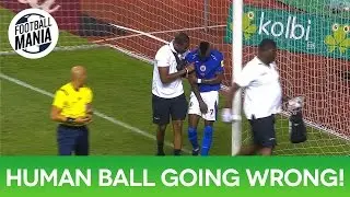 Human Ball Going Wrong! - Wilde-Donald Guerrier (Haiti) slides into the net and gets injured