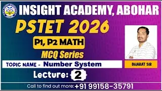 PSTET 2026 Math Preparation | Lecture 3 | PSTET Math Pedagogy | PSTET Maths Paper 1 | By Bharat Sir