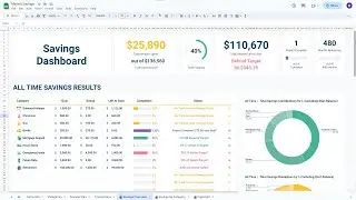 Savings Tracker Spreadsheet Tutorial - Light Mode