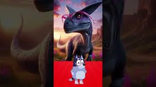Bluey Characters Look as Dinosaurs #BLUEY #SHORTS #trending