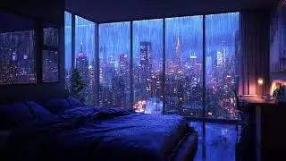 Calming City Rain Symphony - Rainfall by the Window for Stress Relief, Relaxation, and Better Sleep