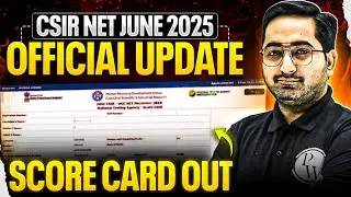 CSIR NET June 2025 Score Card Released | CSIR NET Result Out | CSIR NET June 2025 Score Card