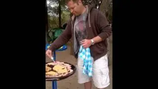 Cadac braai in the kruger national park - breakfast