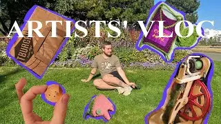 Artists Vlog. junk journal, spinning, hand sewing, thrifting.
