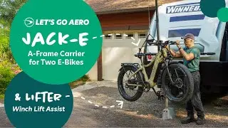 Jack-E A-Frame E-Bike Carrier & With Lifter Winch Assist