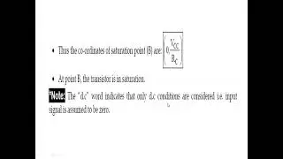 Concept of DC and AC load line,Selection of operating point