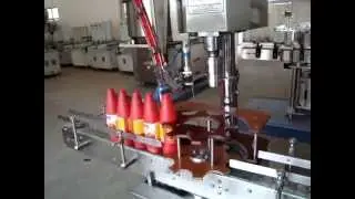 Sauce bottle Capper machine , Screw capping machine for Tomato Sauce bottle