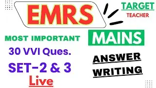 SET 2 & 3 | Descriptive Answer Writing | Mains Preparation | EMRS COMPUTER SCIENCE MAINS | DAY 7 |