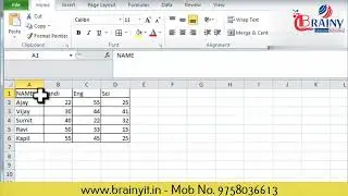 2 HOME TABFONTS   TABLE PART ONE MS EXCEL